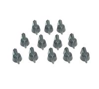 Dopro 12-Pack 1/4" Universal Vintage Raised Mini Chicken Head Knobs Small Size Guitar Bass Potentiometer Knobs Amplifier Knob Effect Pedal Chicken-head Knobs with Set Screw Grey