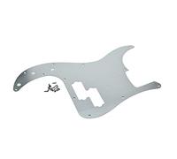 Dopro 13 Hole Left Handed Modern-Style Metal Aluminium Anodized Precision Bass P Bass Pickguard for American FD P Bass Silver