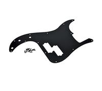 Dopro 13 Hole Left Handed Modern-Style Metal Aluminium Anodized Precision Bass P Bass Pickguard for American FD P Bass Black