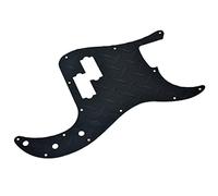 Dopro 13 Hole Modern-Style Metal Diamond Plate Precision Bass Pickguard Aluminium Anodized P Bass Pick Guard Fits American Fender Precision Bass Black