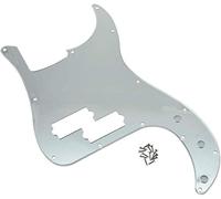 Dopro 13 Hole Precision Bass Pickguard PB P Bass Scratch Plate Fits USA/Mexican Fender Precision Bass Silver Mirror