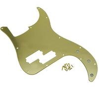 Dopro 13 Hole Precision Bass Pickguard PB P Bass Scratch Plate Fits USA/Mexican Fender Precision Bass Gold Mirror