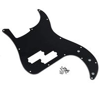 Dopro 13 Hole Precision Bass Pickguard PB P Bass Scratch Plate for USA/Mexican FD Precision Bass Black 3 Ply