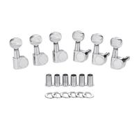 Dopro 15:1 Guitar 2 Pin Tuners Tuning Keys Dual Pin Guitar Tuning Machine Heads for Import Style Squier Affinity/Ibanez/Yamaha Guitars Mini Oval Key Chrome
