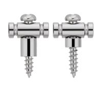 Dopro 2-Pack Barrel Style Stainless Steel Guitar String Guides Steel String Retainers String Trees with extra Short and Tall Spacers for Most Electric Guitars Chrome