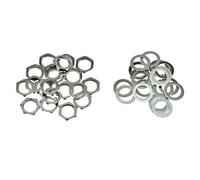 Dopro 20 Guitar Input Output Jack Socket Nut and Washer Guitar Metric Jack Nuts for Import Guitars Nickel