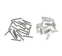 Dopro 20pcs Phillips Stainless Steel #6-32x3/4" Single Coil Pickup Screws and Springs for American FD Strat/Tele Nickel