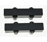 Dopro 2pcs Black Sealed Closed Bass Pickup Covers Neck/Bridge for 4 String Jazz J Bass