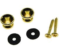Dopro 2pcs Guitar Strap Buttons Knobs Guitar End Pins Gold