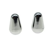 Dopro 2pcs Oak Grigsby CRL Style 5 Way ST Strat Switch Tip Cap Switch Knob Fits USA Fender Stratocaster Chrome