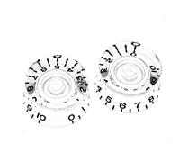 Dopro 2pcs USA(Imperial) LP Guitar Speed Dial Knobs 24 Fine Splines Control Knobs for Les Paul/CTS Pots Clear