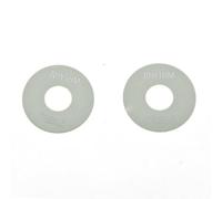 Dopro 2pcs White with Silver Letters LP Guitar Toggle Switch Washer Plate Rhythm Treble Ring for Les Paul
