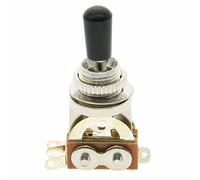 Dopro 3 Way Short-Frame Toggle Switch Pickup Selector Nickel with Brass Metal Black Tip for Les Paul Electric Guitars