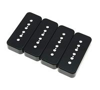 Dopro 4-Pack Black Plastic P90 Soapbar Guitar Pickup Covers Soap bar Pickup Cover with Pole Spacing 1-15/16"(49.2mm) Black