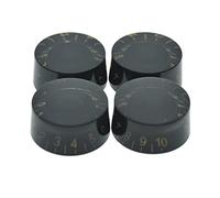 Dopro 4pcs Black with Gold Number Guitar Speed Dial Knobs Control Knob fits LP Guitar