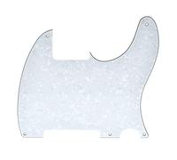 Dopro 5 Hole Tele Blank Guitar Pickguard Scratch Plate for FD Telecaster Esquire White Pearl