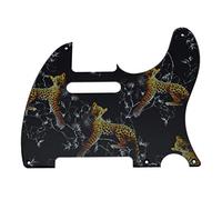 Dopro 5 Hole Vintage Tele Guitar 3D Printed Plastic Pickguard Scratch Plate fits USA/Mexican Fender Telecaster Leopard Pattern