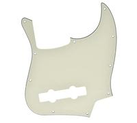 Dopro 5 String Jazz Bass Pick Guard J Bass Scratch Plate for USA/Mexican FD 5 String Jazz Bass Aged White 3 Ply