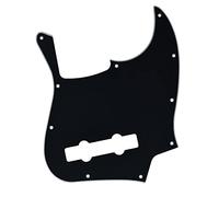 Dopro 5 String Jazz Bass Pick Guard J Bass Scratch Plate for USA/Mexican FD 5 String Jazz Bass Black 3 Ply