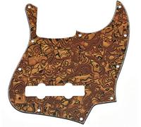 Dopro 5 String Jazz Bass Pick Guard J Bass Scratch Plate for USA/Mexican FD 5 String Jazz Bass Tiger Stripe