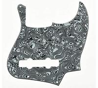 Dopro 5 String Jazz Bass Pick Guard J Bass Scratch Plate for USA/Mexican FD 5 String Jazz Bass Zebra Stripe