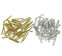 Dopro 50pcs Metric Thread Guitar Humbucker Pickup Screws Humbucker Pickup Height Screws with Springs Fits Epiphone SG Import Pickups Gold