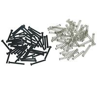 Dopro 50pcs Metric Thread Guitar Humbucker Pickup Screws Humbucker Pickup Height Screws with Springs Fits Epiphone SG Import Pickups Black