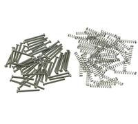 Dopro 50pcs Metric Thread Humbucker Guitar Humbucker Pickup Screws Pickup Height Screws with Springs Fits Epiphone SG Import Pickups Nickel