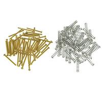 Dopro 50pcs USA/Imperial Thread Guitar Humbucker Pickup Screws Humbucker Pickup Height Screws with Springs Fits Gibson/EMG/Seymour Duncan/Dimarzio Gold