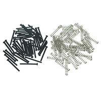 Dopro 50pcs USA/Imperial Thread Guitar Humbucker Pickup Screws Humbucker Pickup Height Screws with Springs for GB/EMG/Seymour Duncan/Dimarzio Black