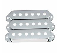 Dopro 52/52/52mm Chrome Plastic ST Strat Guitar Pickup Covers 3 Single Coil Pickup Cover for Stratocaster
