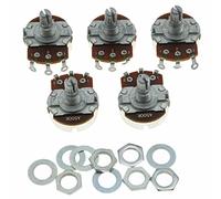Dopro 5pcs Audio Guitar Pots Tone 500K Electric Guitar Large Pots 24mm Base with Short Split Shaft Guitar Potentiometer A500K