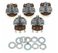 Dopro 5pcs Linear Guitar Pots Volume 250K Electric Guitar Large Pots 24mm Base with Long Split Shaft Guitar Potentiometer B250K