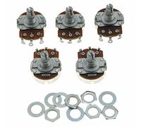 Dopro 5pcs Linear Guitar Pots Volume 500K Electric Guitar Large Pots 24mm Base with Short Split Shaft Guitar Potentiometer B500K