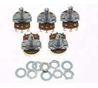 Dopro 5x Audio A250K Large Base Guitar Pots w/ 18mm Long Split Shaft 250K Potentiometers