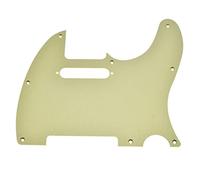 Dopro 8 Hole Matte Aluminum Tele Pickguard Metal Anodized TL Pick Guard Scratch Plate for USA/Mexico Tele/Telecaster Matte Gold