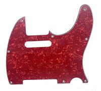 Dopro 8 Hole Tele Guitar Pickguard Scratch Plate for USA/Mexican FD Telecaster Red Pearl