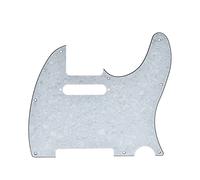 Dopro 8 Hole Tele Style Guitar Pickguard TL Pick Guard with Pickup Mounting Screw Holes for Tele/Telecaster White Pearl