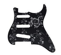 Dopro 8 Hole Vintage ST SSS Single Coil Pickups Guitar 3D Printed Plastic Pickguard Scratch Plate for Vintage 8 hole standard FD Strats Flower Pattern