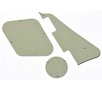 Dopro Aged White 3 Ply LP Pickguard & Rear Plate Switch Plate Cavity Covers for USA Les Paul
