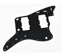Dopro American Vintage Jazzmaster Guitar Pickguard Scratch Plate JM Pickguard with Screws for Fender Vintage Jazzmaster Black 3 Ply (BWB)