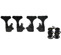 Dopro Black 2+2 Sealed Bass Tuners 2L2R Tuning Keys Pegs 4 String Bass Guitar Machine Heads