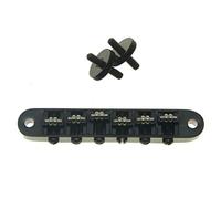 Dopro Black Guitar Roller Saddle Bridge Tune-O-Matic Bridge For Gibson Les Paul,SG,ES Dot,Gretsch Bigsby T-O-M with M4 Posts