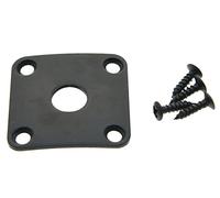 Dopro Black Metal Curved Base Bottom Jack Plate Square Jackplate fits Gibson LP Les Paul