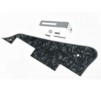 Dopro Black Pearl LP Guitar Pickguard with Chrome Bracket for Epiphone Les Paul