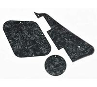 Dopro Black Pearl LP Pickguard & Rear Plate Switch Plate Cavity Covers for USA Les Paul