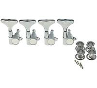 Dopro Chrome Right Handed Sealed Bass Tuners Tuning Pegs Keys 4 String Bass Guitar Machine Heads