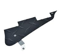 Dopro Diamond Plate LP Electric Guitar Pickguard Aluminum Anodized Scratch Plate with Chrome Bracket and Mounting Screws for Epiphone Les Paul Black