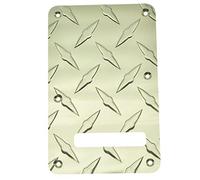 Dopro Diamond Plate Modern ST Strat Back Plate Aluminum Tremolo Trem Back Cover Fits American/Mexican Fender Straocaster Gold