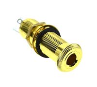Dopro Gold Mono Guitar Bass Barrel Jack Cylinder Input Output Jack 3 Pins